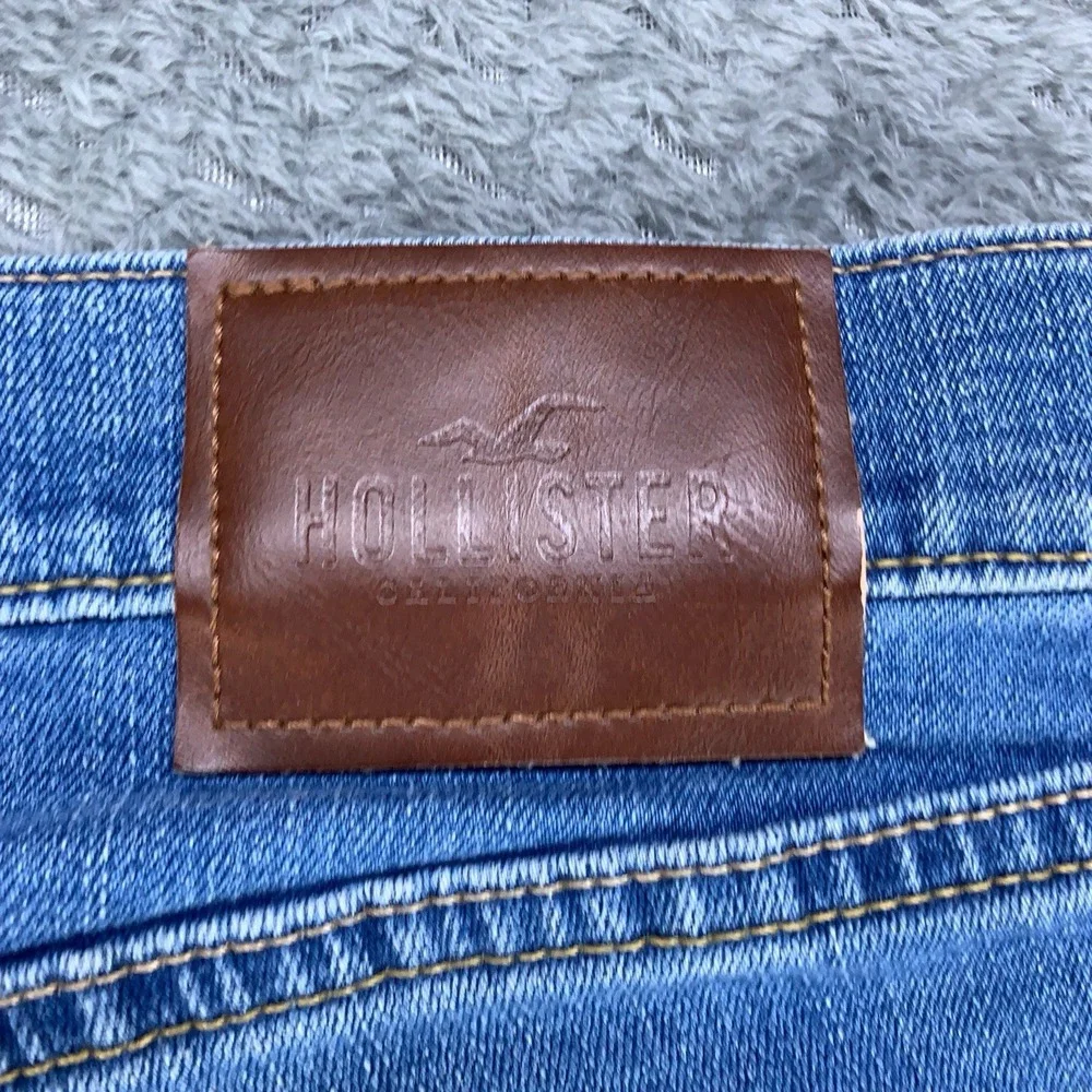 Hollister Slim Straight Epic Flex Jeans Men 33x30 (Fits 34x29) Blue Stretch Fade